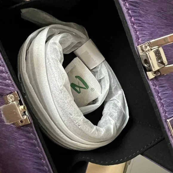 Brandon Blackwood Mini Kendrick Trunk | Dark Purple Pony Hair Silver Hardware - Picture 5 of 5